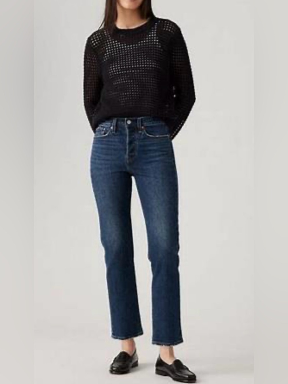Levi's Women's Straight Leg Jeans in Dark Blue Wash